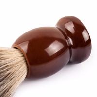 Qshave Man Pure włosia borsuka pędzel do golenia drewna 100% do maszynki do golenia podwójne zabezpieczenia na kanty prosto klasyczny pędzel do golenia 5